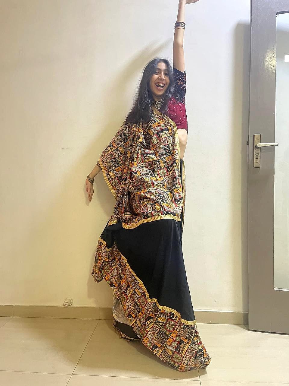 Keya in a chaniya choli for a cultural festival