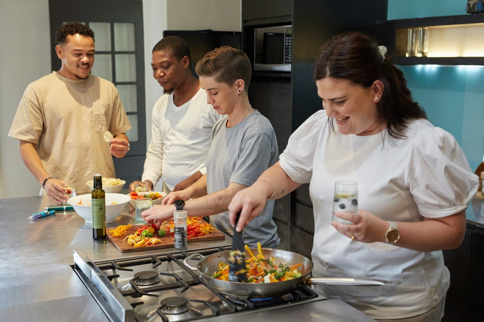 Cooking with the team